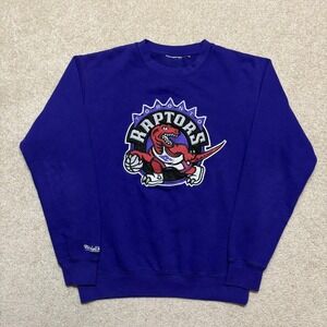 Toronto Raptors Sweatshirt Mens Large Purple NBA Basketball Mitchell & Ness